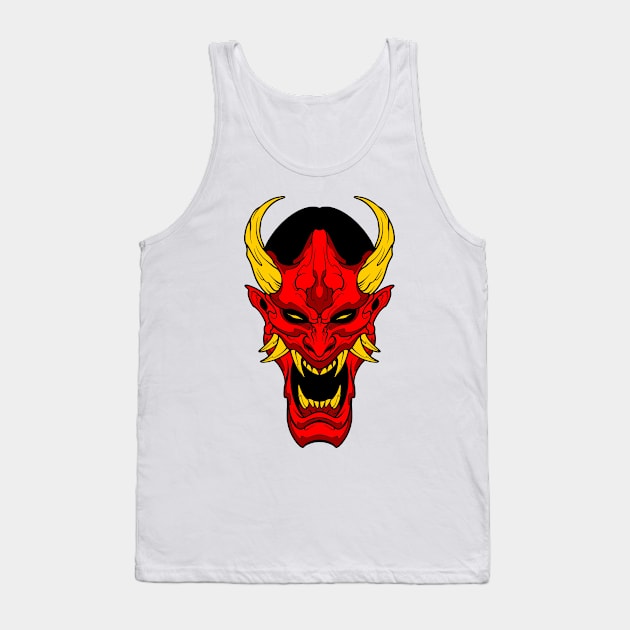 scream demon oni mask Tank Top by TOSSS LAB ILLUSTRATION